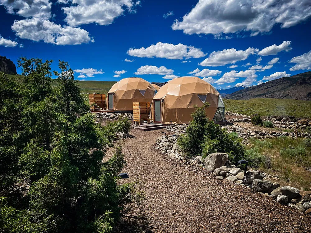 Outside of the lodging domes