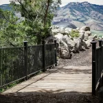 Bridge across Green Creek to Pure Heart Retreat vacation rentals