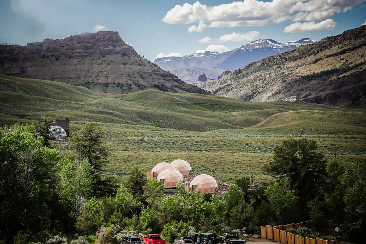 Landscape of domes at Pure Heart Retreat